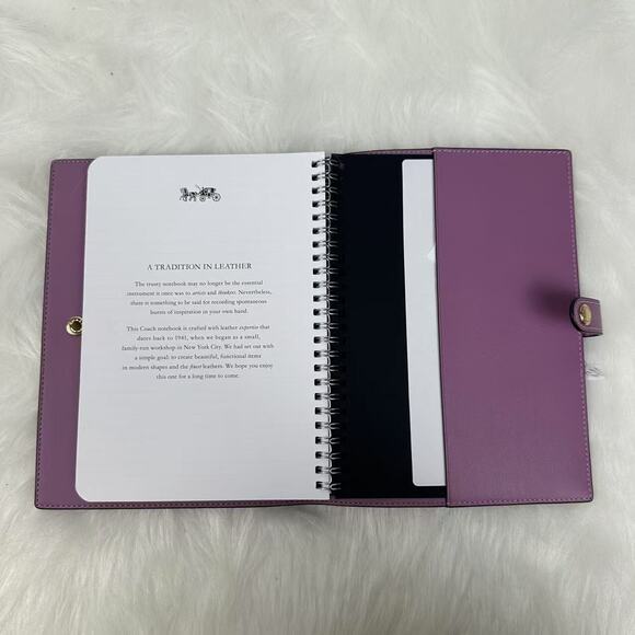 Coach Notebook in Floral print In Canvas Lilac multi CBM00 NWT - Picture 4 of 4